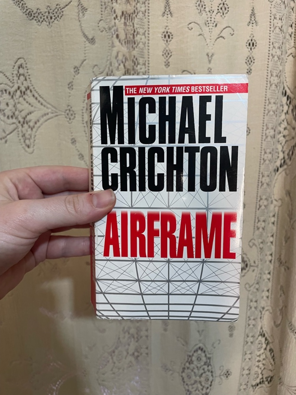 Michael Crichton "Airframe" Paperback - White & Red Cover